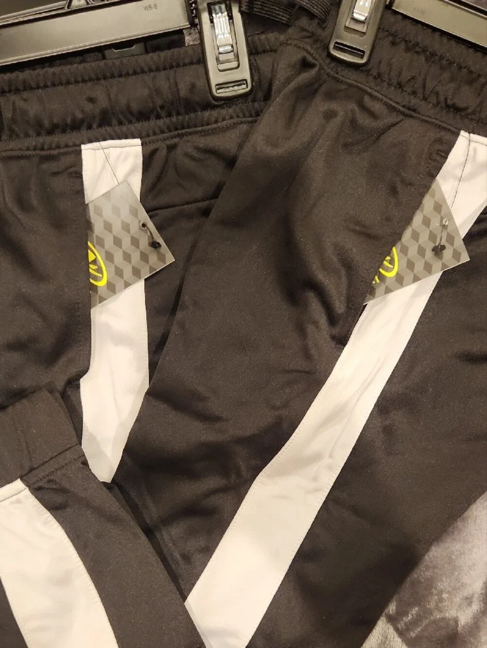 Black and White Kids Athletic Track Pants